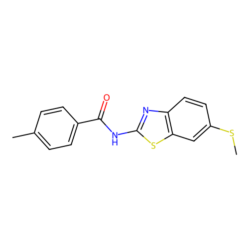 4-methyl-N-(6-(methylthio)benzo[d]thiazol-2-yl)benzamide structure