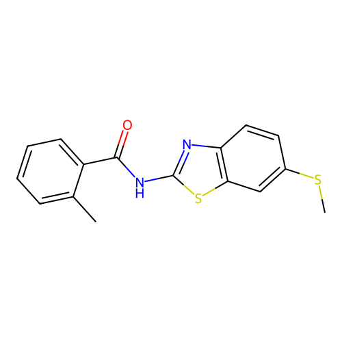 2-methyl-N-(6-(methylthio)benzo[d]thiazol-2-yl)benzamide structure