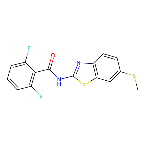 2,6-difluoro-N-(6-(methylthio)benzo[d]thiazol-2-yl)benzamide structure
