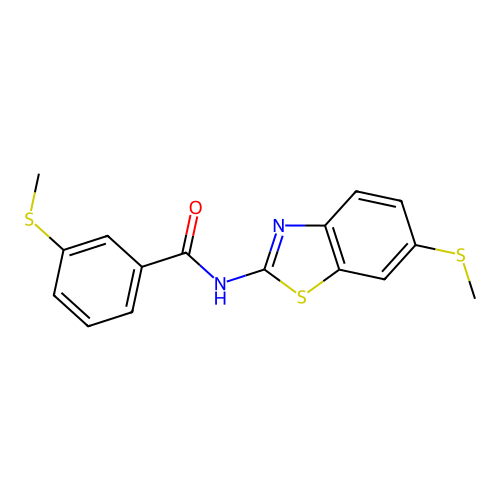 3-(methylthio)-N-(6-(methylthio)benzo[d]thiazol-2-yl)benzamide structure