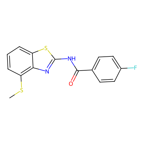 4-fluoro-N-(4-(methylthio)benzo[d]thiazol-2-yl)benzamide structure