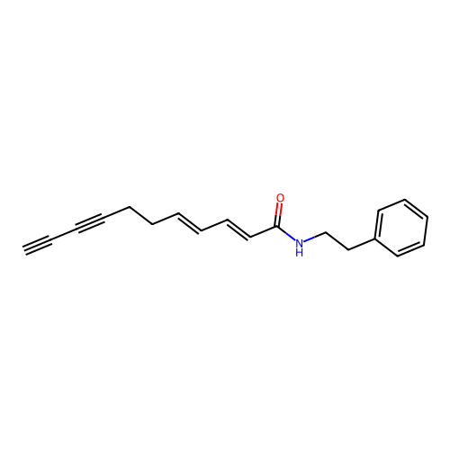 N-(2-苯乙基)-2,4-十一碳二烯-8,10-二炔酰胺 structure