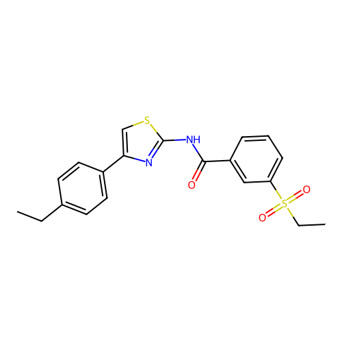 N-(4-(4-ethylphenyl)thiazol-2-yl)-3-(ethylsulfonyl)benzamide structure