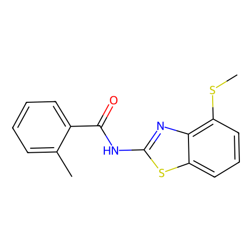 2-methyl-N-(4-(methylthio)benzo[d]thiazol-2-yl)benzamide structure
