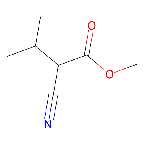 Methyl 2-cyano-3-methylbutanoate structure