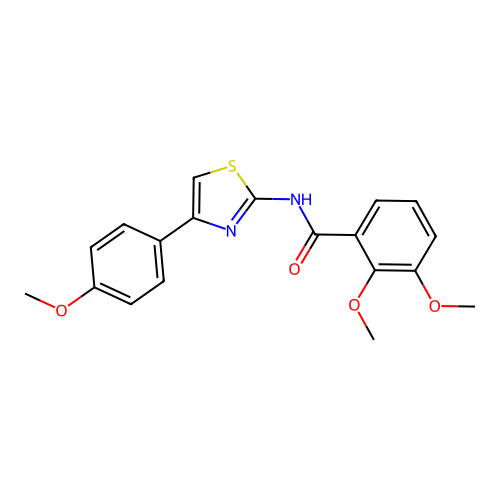 2,3-dimethoxy-N-[4-(4-methoxyphenyl)-1,3-thiazol-2-yl]benzamide structure