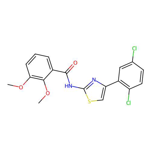 N-[4-(2,5-dichlorophenyl)-1,3-thiazol-2-yl]-2,3-dimethoxybenzamide structure