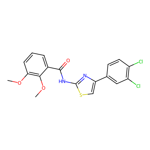 N-[4-(3,4-dichlorophenyl)-1,3-thiazol-2-yl]-2,3-dimethoxybenzamide structure