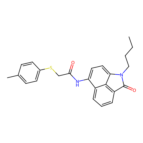 N-(1-butyl-2-oxo-1,2-dihydrobenzo[cd]indol-6-yl)-2-(p-tolylthio)acetamide structure