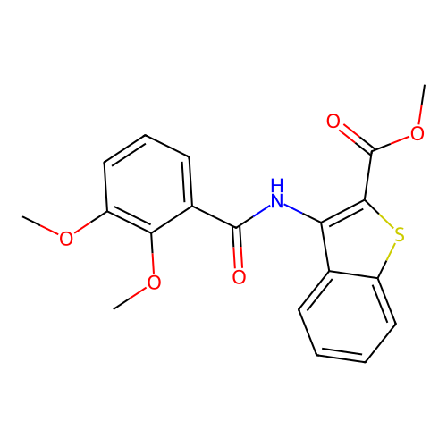 Methyl 3-(2,3-dimethoxybenzamido)benzo[b]thiophene-2-carboxylate structure