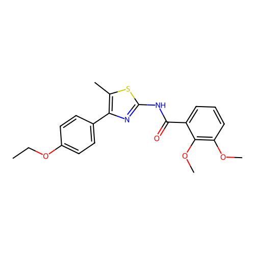 N-[4-(4-ethoxyphenyl)-5-methyl-1,3-thiazol-2-yl]-2,3-dimethoxybenzamide structure