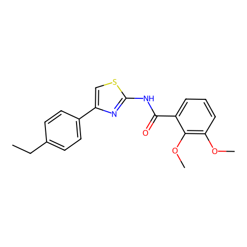 N-[4-(4-ethylphenyl)-1,3-thiazol-2-yl]-2,3-dimethoxybenzamide structure
