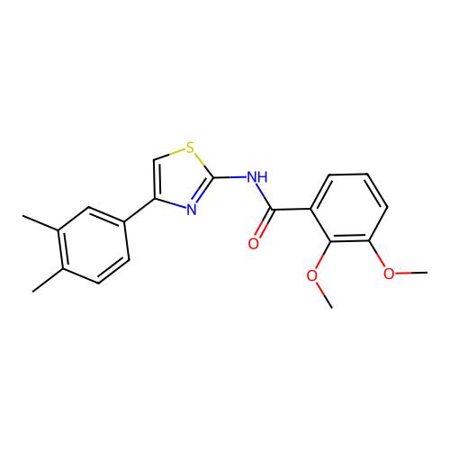 N-[4-(3,4-dimethylphenyl)-1,3-thiazol-2-yl]-2,3-dimethoxybenzamide structure