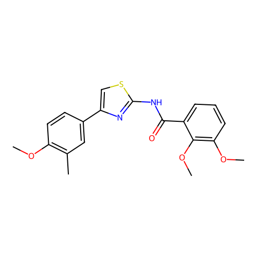 2,3-dimethoxy-N-[4-(4-methoxy-3-methylphenyl)-1,3-thiazol-2-yl]benzamide structure