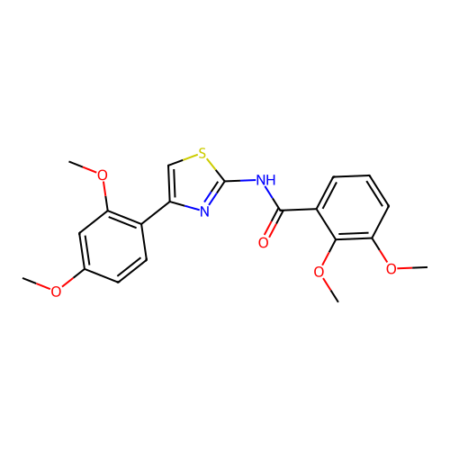 N-[4-(2,4-dimethoxyphenyl)-1,3-thiazol-2-yl]-2,3-dimethoxybenzamide structure