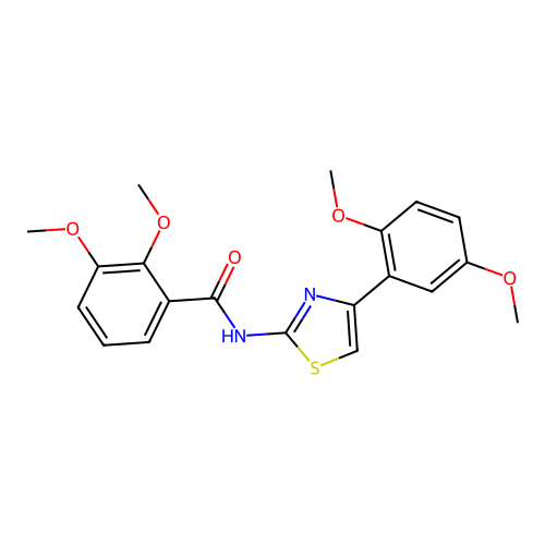 N-[4-(2,5-dimethoxyphenyl)-1,3-thiazol-2-yl]-2,3-dimethoxybenzamide structure