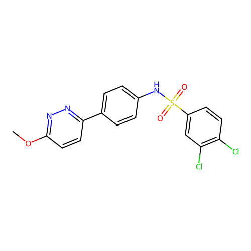 3,4-dichloro-N-(4-(6-methoxypyridazin-3-yl)phenyl)benzenesulfonamide structure