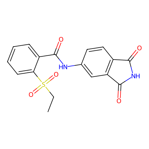 N-(1,3-dioxoisoindol-5-yl)-2-ethylsulfonylbenzamide structure