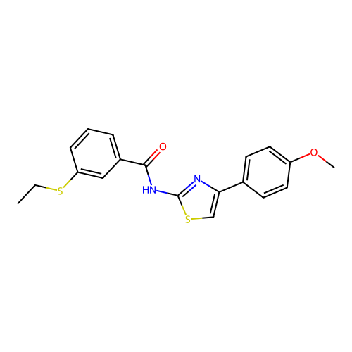 3-(ethylthio)-N-(4-(4-methoxyphenyl)thiazol-2-yl)benzamide structure