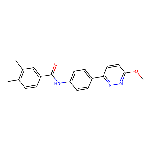 N-[4-(6-methoxypyridazin-3-yl)phenyl]-3,4-dimethylbenzamide structure