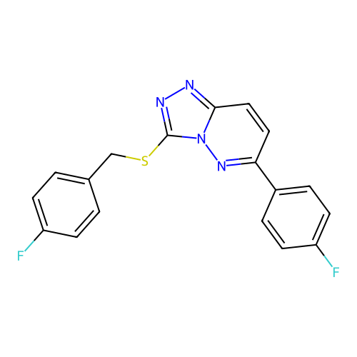 3-((4-Fluorobenzyl)thio)-6-(4-fluorophenyl)-[1,2,4]triazolo[4,3-b]pyridazine structure