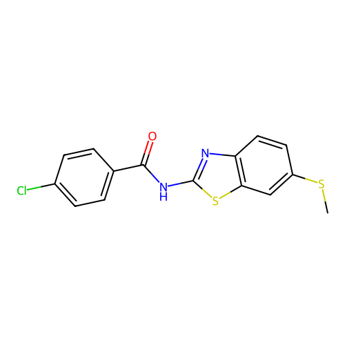 4-chloro-N-(6-(methylthio)benzo[d]thiazol-2-yl)benzamide structure