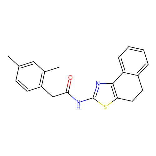 N-(4,5-dihydronaphtho[1,2-d]thiazol-2-yl)-2-(2,4-dimethylphenyl)acetamide structure