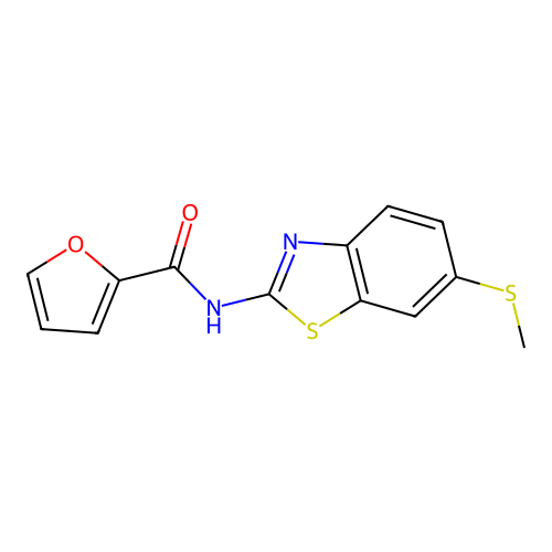 N-(6-(methylthio)benzo[d]thiazol-2-yl)furan-2-carboxamide structure