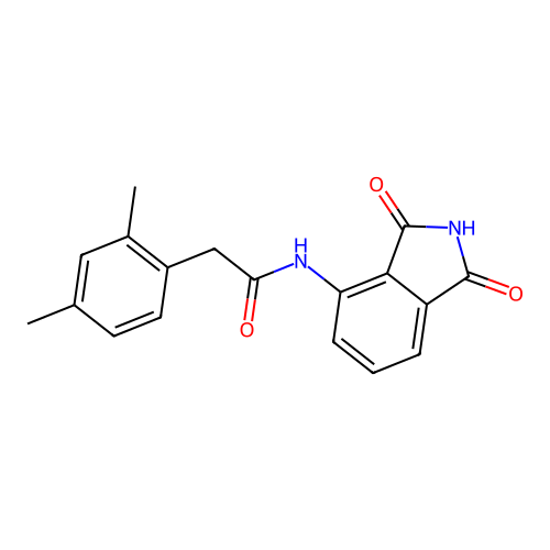 2-(2,4-dimethylphenyl)-N-(1,3-dioxoisoindolin-4-yl)acetamide structure