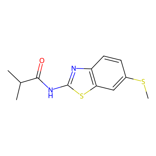 N-(6-(methylthio)benzo[d]thiazol-2-yl)isobutyramide structure