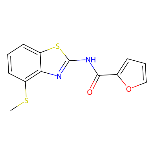 N-(4-(methylthio)benzo[d]thiazol-2-yl)furan-2-carboxamide structure