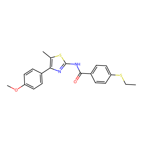 4-(ethylthio)-N-(4-(4-methoxyphenyl)-5-methylthiazol-2-yl)benzamide structure