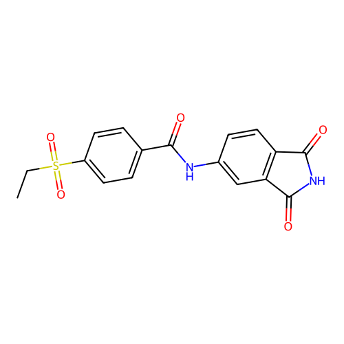 N-(1,3-dioxoisoindol-5-yl)-4-ethylsulfonylbenzamide structure