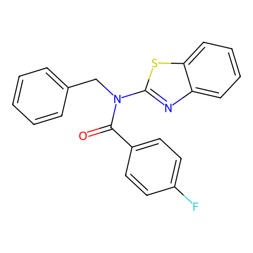 N-(1,3-benzothiazol-2-yl)-N-benzyl-4-fluorobenzamide structure