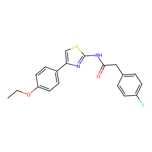 N-(4-(4-ethoxyphenyl)thiazol-2-yl)-2-(4-fluorophenyl)acetamide structure