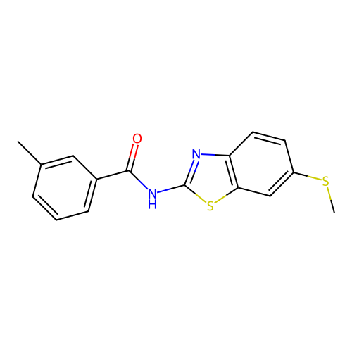 3-methyl-N-(6-(methylthio)benzo[d]thiazol-2-yl)benzamide structure