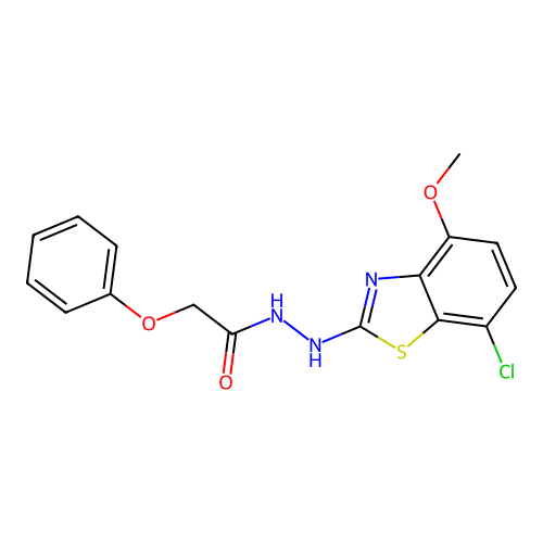 N'-(7-chloro-4-methoxybenzo[d]thiazol-2-yl)-2-phenoxyacetohydrazide structure