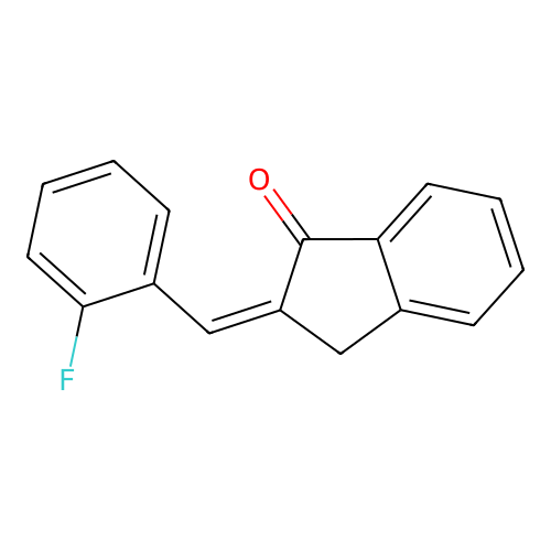 1H-Inden-1-one, 2-[(2-fluorophenyl)methylene]-2,3-dihydro- structure