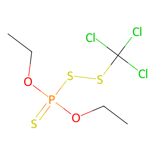 Diethoxy[(trichloromethyl)disulfanyl]-lambda~5~-phosphanethione structure