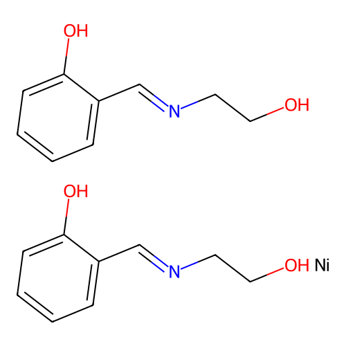 2-(2-Hydroxyethyliminomethyl)phenol;nickel structure