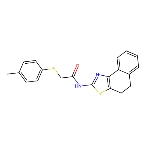 N-(4,5-dihydronaphtho[1,2-d]thiazol-2-yl)-2-(p-tolylthio)acetamide structure