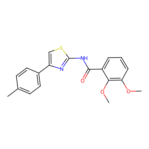 2,3-dimethoxy-N-[4-(4-methylphenyl)-1,3-thiazol-2-yl]benzamide structure