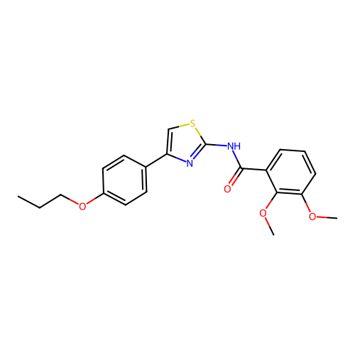 2,3-dimethoxy-N-[4-(4-propoxyphenyl)-1,3-thiazol-2-yl]benzamide structure