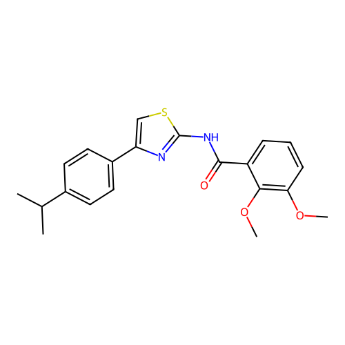 N-(4-(4-isopropylphenyl)thiazol-2-yl)-2,3-dimethoxybenzamide structure