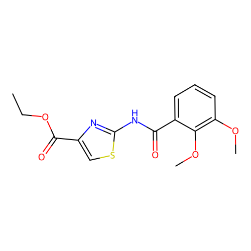 Ethyl 2-(2,3-dimethoxybenzamido)thiazole-4-carboxylate structure