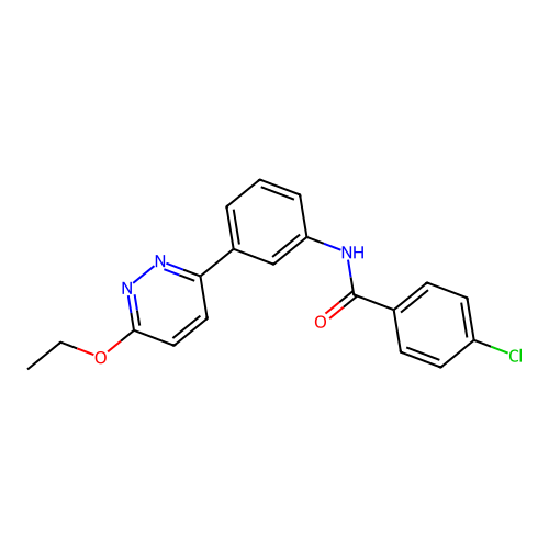 4-chloro-N-[3-(6-ethoxypyridazin-3-yl)phenyl]benzamide structure