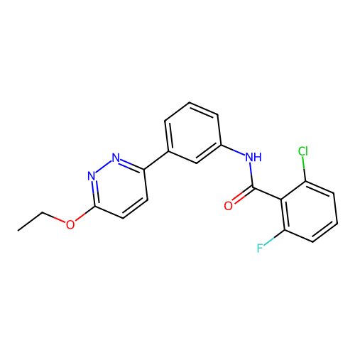 2-chloro-N-[3-(6-ethoxypyridazin-3-yl)phenyl]-6-fluorobenzamide structure