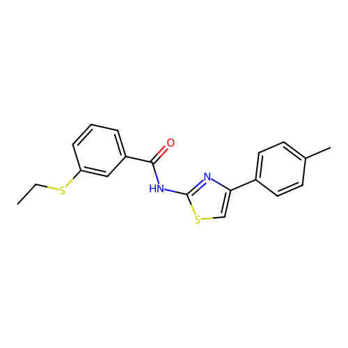 3-(ethylthio)-N-(4-(p-tolyl)thiazol-2-yl)benzamide structure