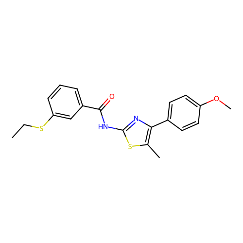 3-(ethylthio)-N-(4-(4-methoxyphenyl)-5-methylthiazol-2-yl)benzamide structure