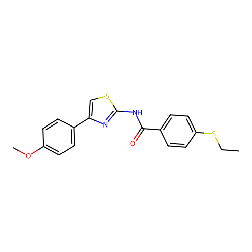 4-(ethylthio)-N-(4-(4-methoxyphenyl)thiazol-2-yl)benzamide structure